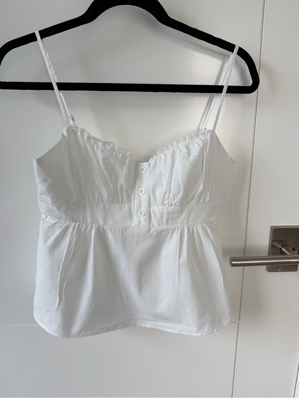 Princess Polly White Button-Front Bustier Tank Top